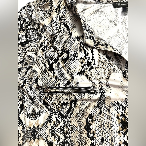 INC International Concepts Animal Print Zip Detail Shirt Women's Top Size XXL - Picture 5 of 16